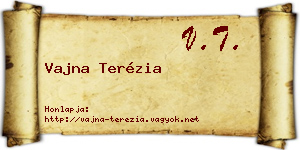 Vajna Terézia névjegykártya
